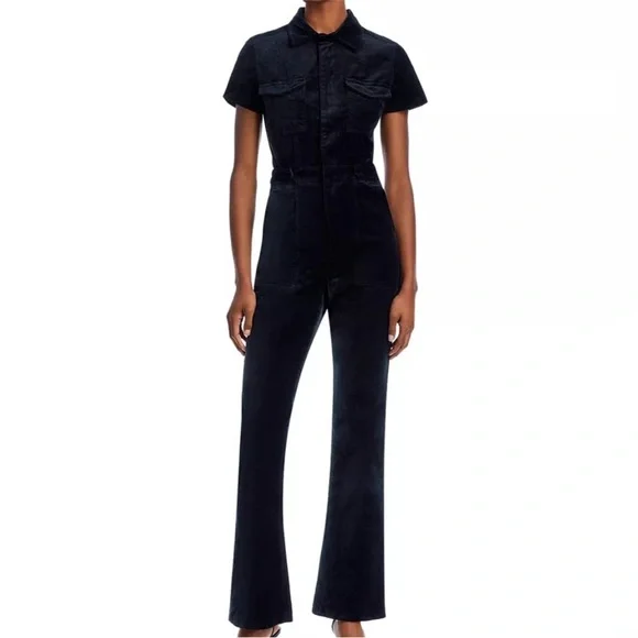 Good American NWT Medium Fit for Success Velvet Bootcut Jumpsuit New - Picture 9 of 10